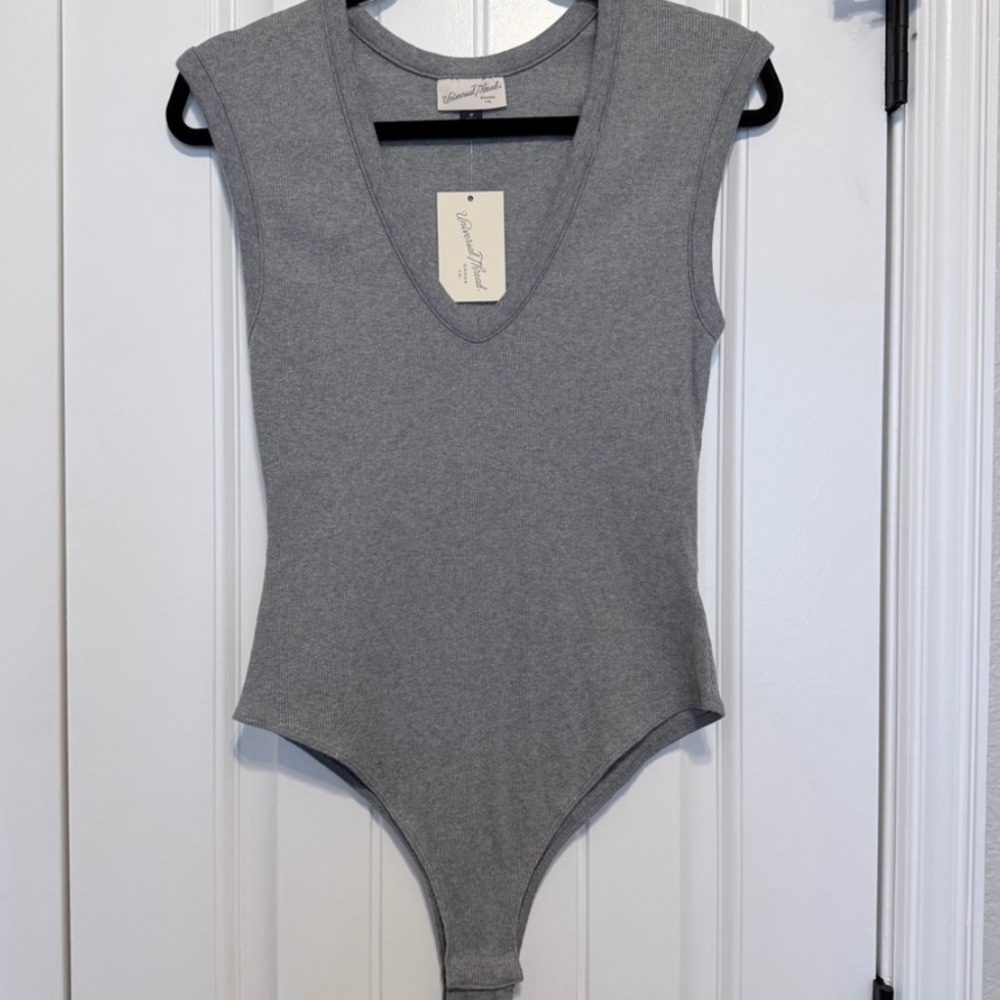 Universal Thread Rib Bodysuit | Size XXL | NWT Sleek & Stretchy Heather Grey